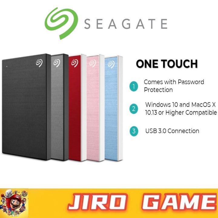 Seagate External Hard Disk One Touch Slim USB 3.0 Portable HDD Backup