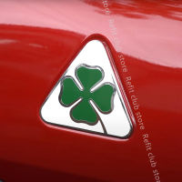 Aluminum Fender Decoration Stickers Four Leafs Clover For Alfa Romoe Giulia Svio Exterior Stickers Car Accessories