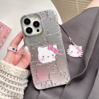 เคสโทรศัพท์มือถือลายการ์ตูน Hello Kitty สำหรับ iPhone 14 Pro Max 13 Pro Max ฝาหลังซิลิโคนแบบนิ่มสำหรับ iPhone 12 Pro Max 11ด้านหลัง