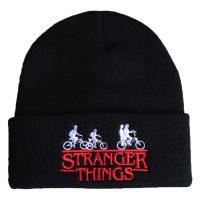 Embroidery Stranger Things Winter Hat For Men Earflap Ride Bike Warm Skullies Beanie Hip Hop Women Knitted Ski Hat Male Cap