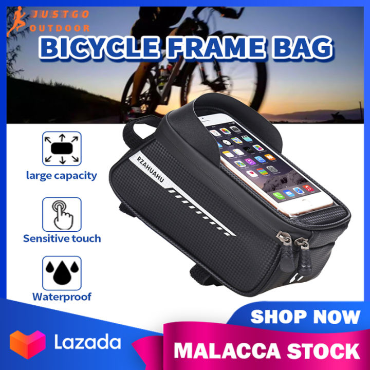 Bicycle Frame Bag With Touch Screen Compatibility