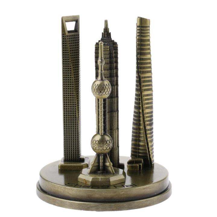 11-15cm Shanghai Landmarks Buildings Souvenir Model Metal Craft ...