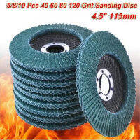 Pcs Professional Flap Discs 115มม. 45นิ้วแผ่นขัด406080120 Grit บดล้อใบมีดสำหรับเครื่องบดมุม