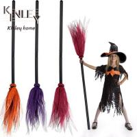 CEMOMEF Halloween Accessories Halloween Decorations ชุดฮาโลวีนเด็ก ชุดฮาโลวีนเด็กชาย สำหรับปาร์ตี้ฮาโลวีนแดนซ์ ปรับได้ พลาสติก งานฝีมือ คลาสสิค ตกแต่งฮาโลวีน พร็อพปาร์ตี้ ไม้กวาดบินได้ เครื่องประดับแม่มด ไม้กวาดแม่มด