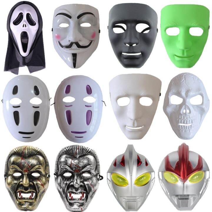 Halloween scream ghost headgear horror faceless male demon vampire ...