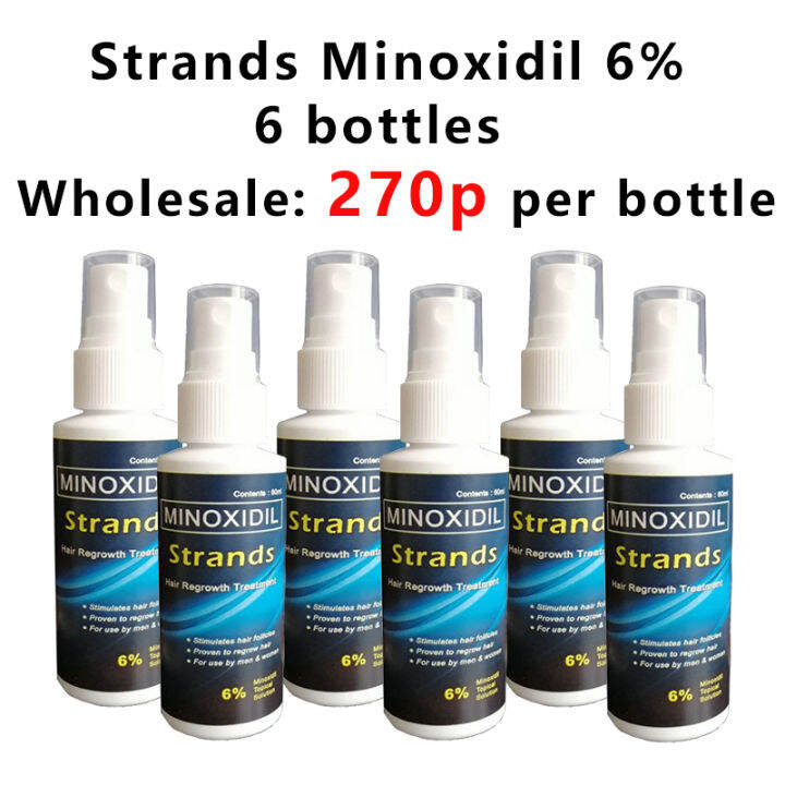 Minoxidil Strands 6 Bottles 6 Minoxidil Topical Solution 60ml Per