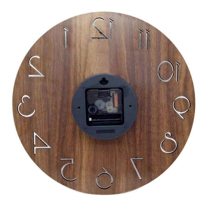 12-inch-vintage-arabic-numeral-design-rustic-country-tuscan-style-wooden-decorative-round-wall-clock