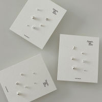 Your wishlist : Daily set stud earrings silver925 / เซ็ตต่างหูเงินแท้ (เซ็ตข้างตามภาพ)