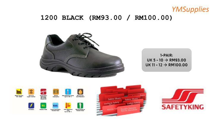 [SafetyKing 1200, 1206, 3204, 3205, 8206, Miami] Safety Shoe Men ...