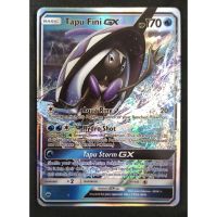 Pokemon Card ภาษาอังกฤษ Tapu Fini GX Card 39/147 คาปู เรฮิเร Pokemon Card Gold Flash Light (Glossy)