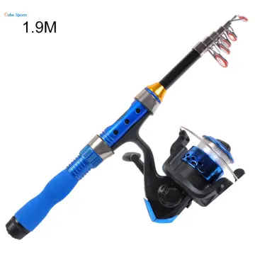 Mayani pamiwas ng isda set Fishing Rod and Reel Complete Fishing Set 4  Sections Spinning Reel MIni fishing set