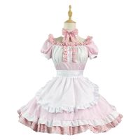 New Pink Cute Lolita  Maid Dress Costumes Cosplay Cat Girl Maid Dress Suit For Waitress Maid Party Stage Costumes S -5XL