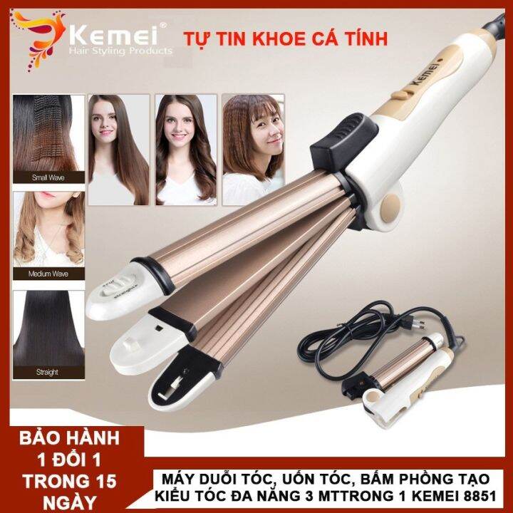 Máy làm tóc đa năng 3 in 1 sẽ giúp bạn tiết kiệm thời gian trong việc chăm sóc tóc hàng ngày. Với các tính năng như uốn, duỗi và bấm, sản phẩm này đảm bảo cho bạn một kiểu tóc đẹp và bền bỉ.