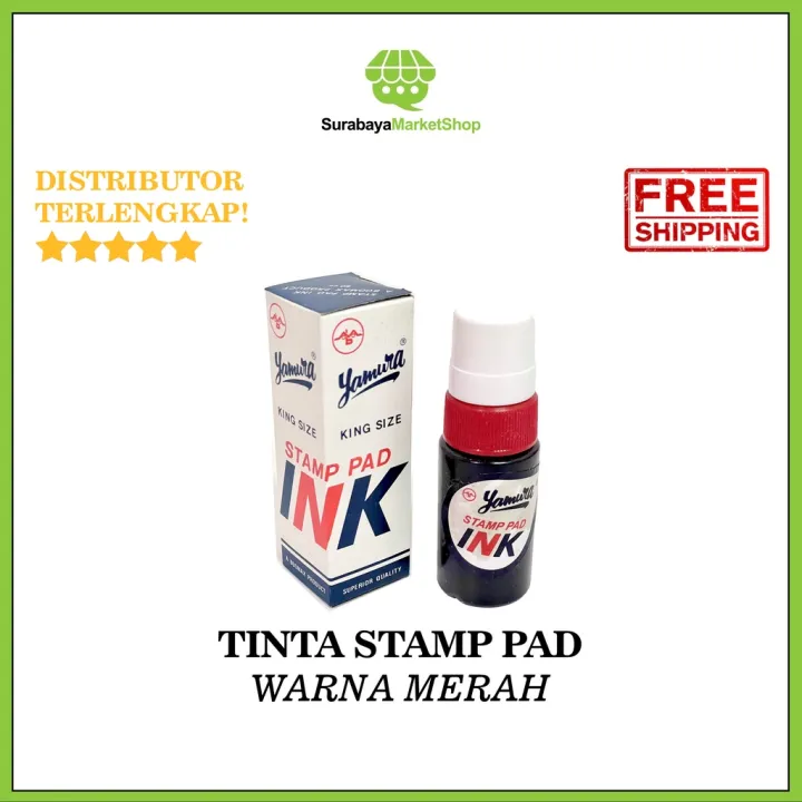 Tinta Stamp Pad Merah (Yamura) Tinta Stempel Stampel Warna Lazada