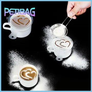 5pcs Stainless Steel Coffee Stencils Creative DIY Mold Portable Stainless  Steel Coffee Garland Tool Decorating Tool