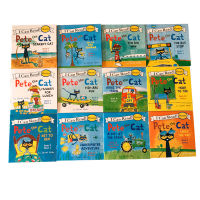 12 BookSet I Can Read Pete The Cat English Books For Kids Story Book Educational Toys For Children Pocket Reading Book 13x13CM