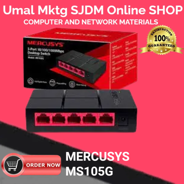 Mercusys Network Switch Hub MS105G Gigabit Network Switch 5 Port