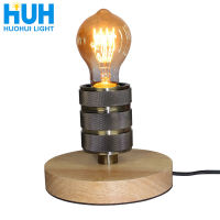 Table Lamps Vintage American Retro Style Desktop Reading study Decoration Solid Wood Aluminum Material E27 led Base Lamp Holder