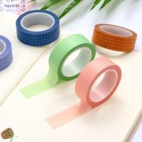 วารสาร DIY สมุดเก็บภาพ 10M ชุดเทป Washi กริด สติ๊กเกอร์เครื่องเขียน อุปกรณ์บันทึกเทป เทปกาว