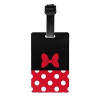 【DT】 hot  Cartoon Minnie Luggage Tags Custom Animated Polkadots Baggage Tags Privacy Cover ID Label
