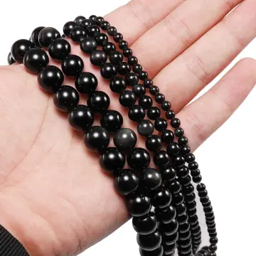 Natural Stone Obsidian Loose Spacer Beads Round Beads For