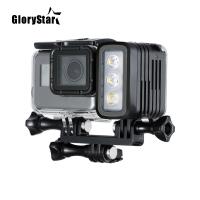 ● GloryStar 50M Waterproof Underwater Diving LED Light AHDBT-401 Dual Battery Spot Lamp for GoPro HERO 345 6 7 Black for Xiaomi Yi