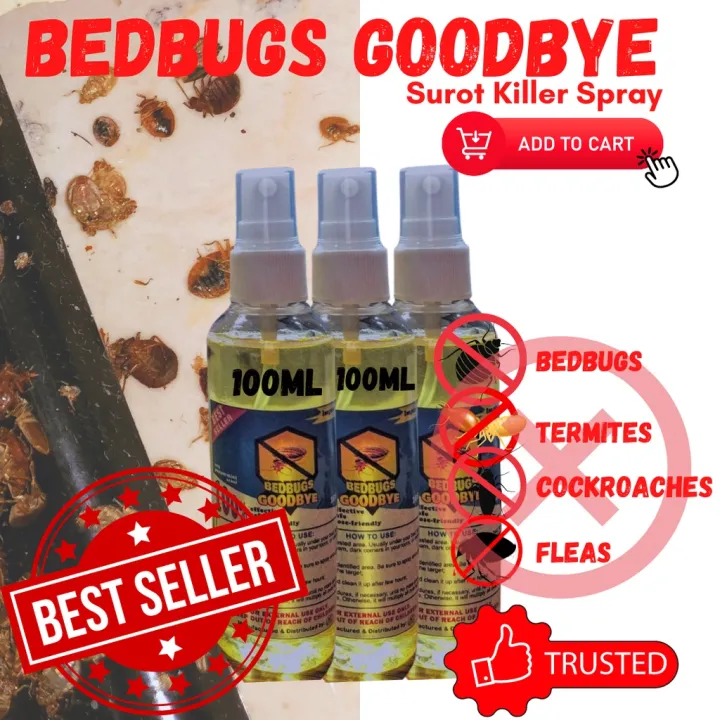 Bedbugs Goodbye Surot Killer Spray In 100ml Set Of Three 3 Lazada Ph 9628