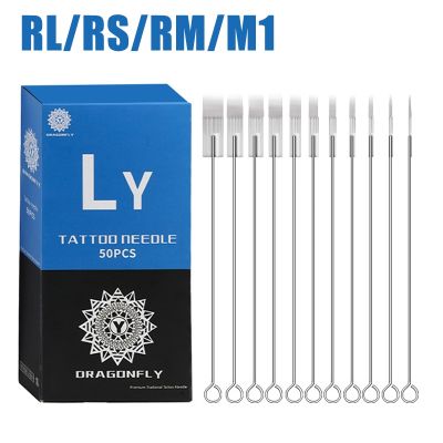 【YF】№❈  50pcs Disposable Needles 0.35mm RL/RS/RM/M1 Makeup Manual Machine Grip supply