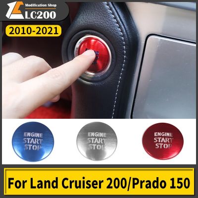 Stainless Steel Engine Start Stop Button Patch Fit For Toyota Land Cruiser 200 LC200 FJ200 2008-2021 2020 Interior Accessories