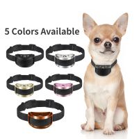 ♂❐☽ Pet Dog Rechargeable Anti Bark Collar Control Train Waterproof Stop Barking for Small Dog Waterproof Ultrasonic Training Collars