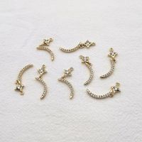 มาใหม่! 30x8mm 50 pcs Cubic Zirconia Star/Moon shape Charm สำหรับหู DIY ทำชิ้นส่วน, เครื่องประดับอุปกรณ์เสริมผลการค้นหาส่วนประกอบ