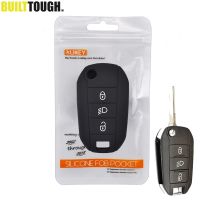 fgjfykjd For Peugeot 3008 208 308 508 408 2008 307 4008 Skin Holder 2016 2017 2018 3 Button Silicone Car Remote Key Fob Shell Cover Case