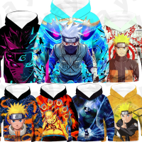 * YAYA * Hoodie Naruto สำหรับเด็กพิมพ์ลาย3D สำหรับเด็กผู้ชายและแบบลำลองสำหรับเด็กผู้หญิงเสื้อสวมหัวมาร์เวลสนุก