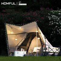 HOMFUL Outdoor Camping เต็นท์พีระมิดเต็นท์อินเดียอัตโนมัติเต็นท์แบบพกพาพับหนาฝนผ้าเต็นท์เต็นท์คู่ OT0147