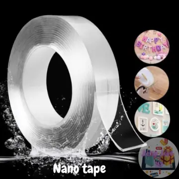 Nano Tape, Double-sided Tape Multifunctional Nano Non-slip Transparent  Traceless Double-sided Gel Clear Tape Washable Reusable Adhesive Tape  Compatibl