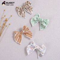 [COD] Cross-border new childrens fabric hairpin bowknot printing word clip summer headwear wholesale