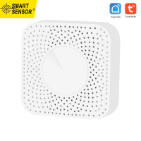 Smart Sensor Tuya Wi-Fi เครื่องฟอกอากาศอัจฉริยะ,6-In-1เครื่องตรวจคุณภาพอากาศ PM2.5/ฟอร์มัลดีไฮด์ /Tvoc/CO2/อุณหภูมิ/เครื่องตรวจจับความชื้นสำหรับบ้านสำนักงาน