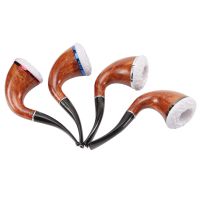 Unique Style Portable Bent Stem Resin Pipe Chimney Filter Smoking Tobacco Pipes Cigar Gifts Narguile Food Grade Mouthpiece Pipes