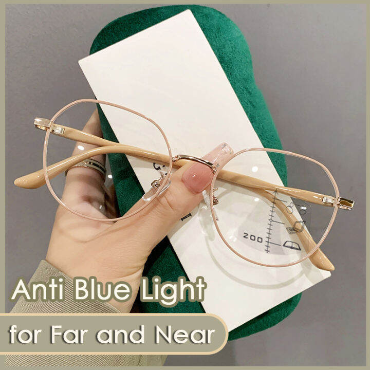 3 in 1 Fashion Progressive Multifocal Reading Glasses Highend Presbyopia Glasses for Far and