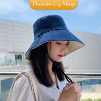 หมวกใส่ได้ "สองด้าน" หมวกกันแดดกลางแจ้ง หมวกเดินเขา หมวกถัง Double-sided sun hat