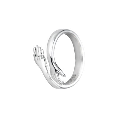 แหวนแกะสลักแสนโรแมนติกใหม่สำหรับผู้หญิงเครื่องประดับผู้ชายแฟชั่นแบบปรับขนาดได้ลายรักเปิดนิ้วตลอดไป