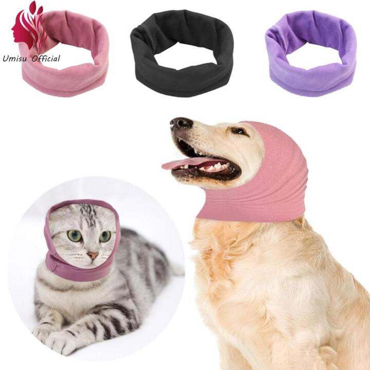 Umisu Pet Antishock Noiseproof Warm Bathing Grooming Earmuffs Turban