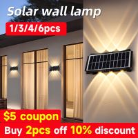 Led Solar Light Outdoor Wall Light Waterproof Automatic Switch Lighting Sunlight Solar Charging Wall Lamps For Garden Decoration