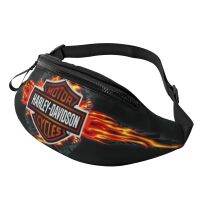 แฟชั่น Harley-Davidsons Fanny Pack กระเป๋าคาดเอวพร้อมสายรัดเอวปรับได้,ของขวัญสำหรับเพลิดเพลินไปกับเทศกาลกีฬาออกกำลังกายการเดินทางวิ่งแบกโทรศัพท์