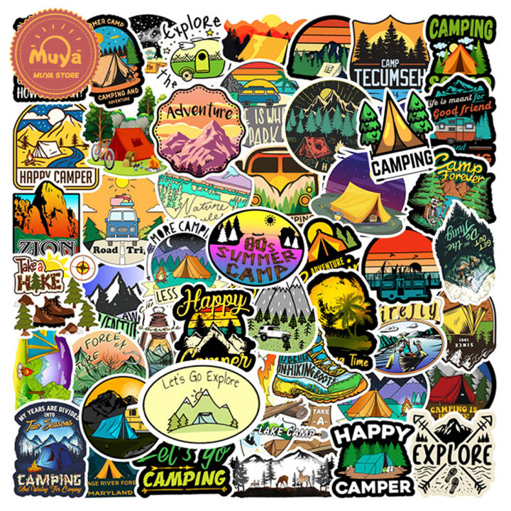 muya-50pcs-camping-stickers-outdoor-explore-graffiti-stickers-waterproof-vinyl-stickers-for-water-bottle