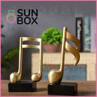 SUN BOX ของขวัญ เรซิ่น ตกแต่งบ้าน สไตล์นอร์ดิก เพลงหมายเหตุเครื่องประดับ ประติมากรรมรูปทรงดนตรี ตุ๊กตา รูปปั้นอุปกรณ์ประกอบฉาก