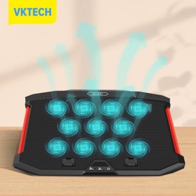 [Vktech] แผ่นระบายความร้อนโน้ตบุ้ค11แฟนๆที่เงียบสงบแล็ปท็อปที่วางตู้เย็น USB อินเตอร์เฟซที่จอแสดงผลแอลอีดีหน้าจอ13-18นิ้วแท็บเล็ต