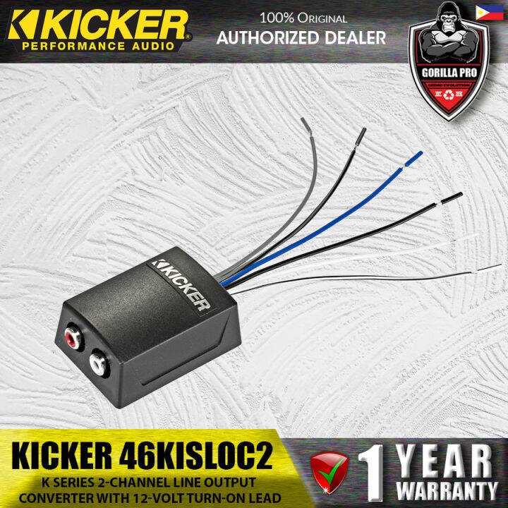 Kicker 46KISLOC2 K Series 2channel line output converter with 12volt turnon lead 2channel