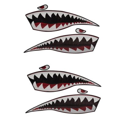 4X Waterproof PVC Decal Shark Teeths for Kayak Boat Car Truck Stickers