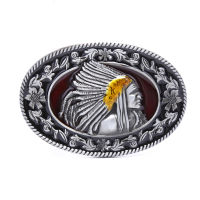 Jay Indian Metal Mens Belt Buckle Western Cowboy Belts Buckle Fit 1.5" Wide Belt